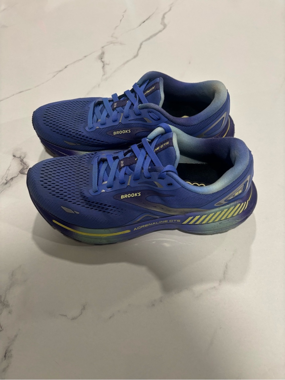 Brooks Adrenaline GTS Running Shoes - Royal Blue with Yellow Accents